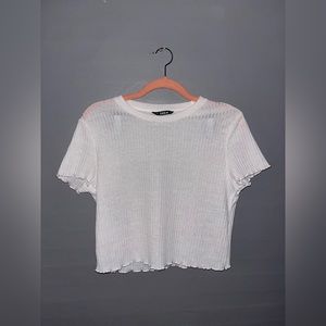 SHEIN White Cropped T-Shirt